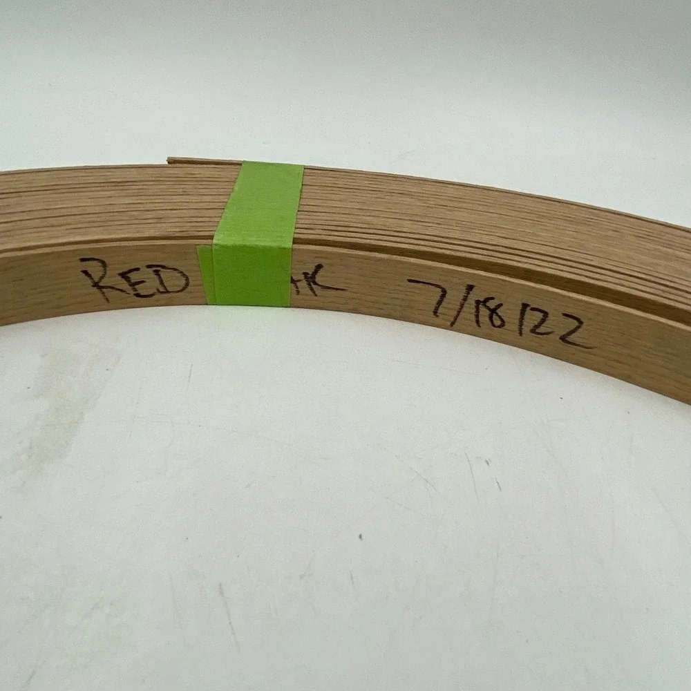 Red Oak Edge Banding 1.135 Inch Wide Wood Veneer Roll Natural Trim 100' Cabinet